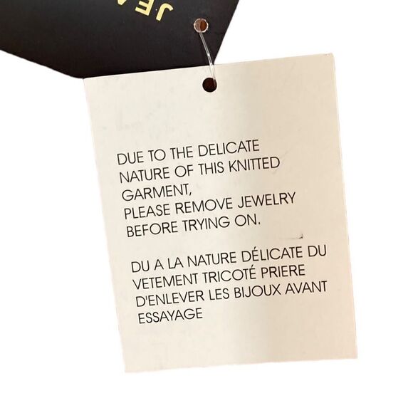 NWT Jeanne Pierre Pink Hibiscus 3/4 Sleeve Sweater, Size L - Picture 4 of 7